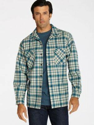 Pendleton Board Shirt BRIGHT BLUE/TAN OMBRE